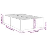 vidaXL Cadre de lit Gris foncé 120 x 200 cm Tissu