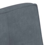 vidaXL Banc gris foncé 110x74x84 cm velours