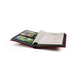 Classeur à bandes pour timbres 64 pages noires. Couleur - Rouge