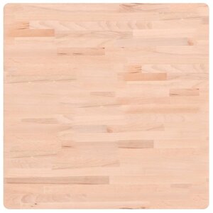vidaXL Dessus de table 70x70x2 5 cm carré bois massif de hêtre