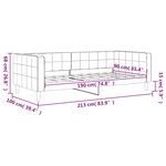 vidaXL Lit de repos sans matelas gris clair 90x190 cm velours