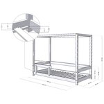 Lit cabane enfant BUNKY 80 x 160 blanc