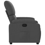 vidaXL Fauteuil inclinable Gris foncé Tissu