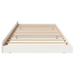 vidaXL Cadre de lit Blanc 90 x 190 cm Bois de pin massif