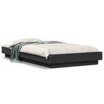vidaXL Cadre de lit avec lumières LED sans matelas noir 90x190 cm