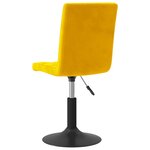 vidaXL Chaises à manger pivotantes lot de 4 jaune moutarde velours