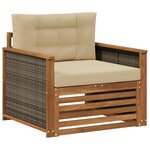 vidaXL Sofa de milieu extérieur Naturel