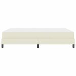 vidaXL Lit avec matelas Crème 160 x 200 cm Faux cuir