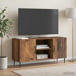vidaXL Meuble TV Bois ancien 102 x 34 5 x 50 cm Bois d'ingénierie