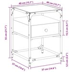 vidaXL Tables de chevet 2 Pièces chêne sonoma 40x40x55 cm bois ingénierie