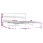 vidaXL Cadre de lit métal sans matelas et tête de lit blanc 180x200 cm