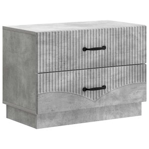 vidaXL Cabinet de chevet Gris béton 62 x 34 5 x 44 5 cm