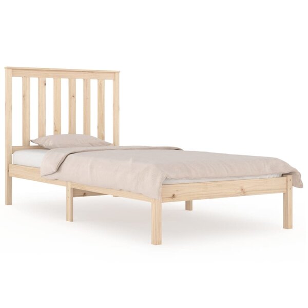 vidaXL Cadre de lit Bois de pin massif 100x200 cm