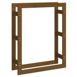 vidaXL Support de bois de chauffage Marron miel 80x25x100cm Pin massif