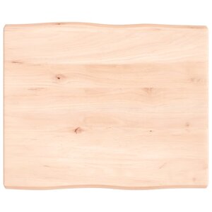 vidaXL Dessus de table bois massif non traité bordure assortie