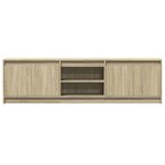 vidaXL Meuble TV avec LED chêne sonoma 180x34x50 cm bois d'ingénierie