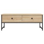 vidaXL Table basse chêne sonoma 101x49x39 5 cm bois d'ingénierie