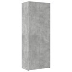 vidaXL Buffet haut gris béton 70x42 5x185 cm bois d'ingénierie