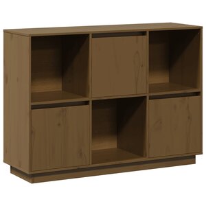 vidaXL Buffet Marron miel 110 5x35x80 cm Bois massif de pin