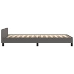 vidaXL Cadre de lit avec tête de lit Gris 90x190 cm Similicuir
