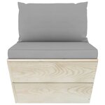 vidaXL Salon de jardin palette 5 Pièces avec coussins bois d'épicéa