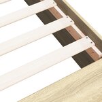 vidaXL Cadre de lit chêne sonoma 90x190 cm bois d'ingénierie
