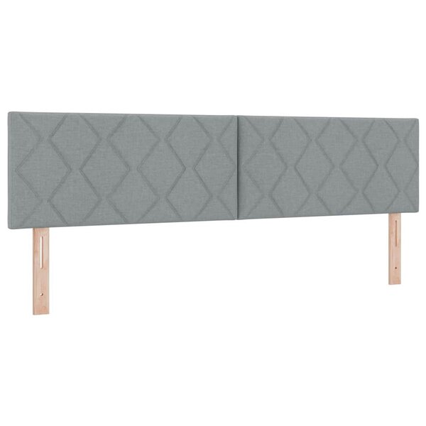 vidaXL Tête de Lit en Tissu Géométrique Gris clair 180 cm tissu