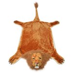 vidaXL Tapis en peluche en forme de lion 205 cm Marron
