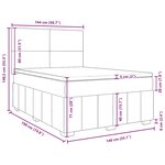 vidaXL Sommier à lattes de lit avec matelas Bleu 140x190 cm Tissu