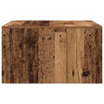 vidaXL Table basse avec tiroirs vieux bois 70 5x70x40 cm