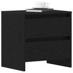 vidaXL Cabinet de chevet 2 Pièces Chêne noir 45 x 34 x 44 5 cm