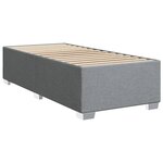vidaXL Sommier à lattes de lit avec matelas Gris clair 100x200cm Tissu