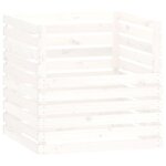 vidaXL Composteur Blanc 80x80x78 cm Bois massif de pin