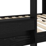 vidaXL Lit Superposé pour Enfants Chêne noir 75 x 190 cm