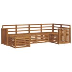 vidaXL Ensemble de canapés d'extérieur 6 pc Naturel Polyester