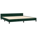 vidaXL Cadre de lit sans matelas vert foncé 200x200 cm velours