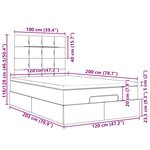 vidaXL Cadre de lit ottoman avec matelas crème 120x200cm tissu