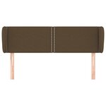 vidaXL Tête de lit avec oreilles Marron foncé 147x23x78/88 cm Tissu