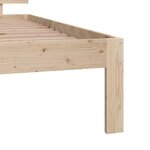 vidaXL Cadre de lit bois massif 75x190 cm petit simple