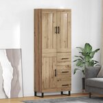 vidaXL Haut Armoire avec tiroir Chêne artisanal 69 5 x 34 x 180 cm