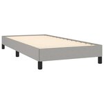 vidaXL Sommier à lattes de lit avec matelas Gris clair 90x200 cm Tissu