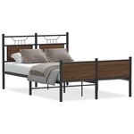vidaXL Cadre de lit sans matelas chêne marron 120x190 cm