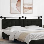 vidaXL Tête de lit suspendue Noir Simili cuir