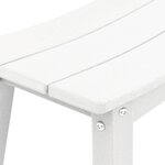 Ensemble de bar de jardin 3 pièces blanche HDPE vidaXL