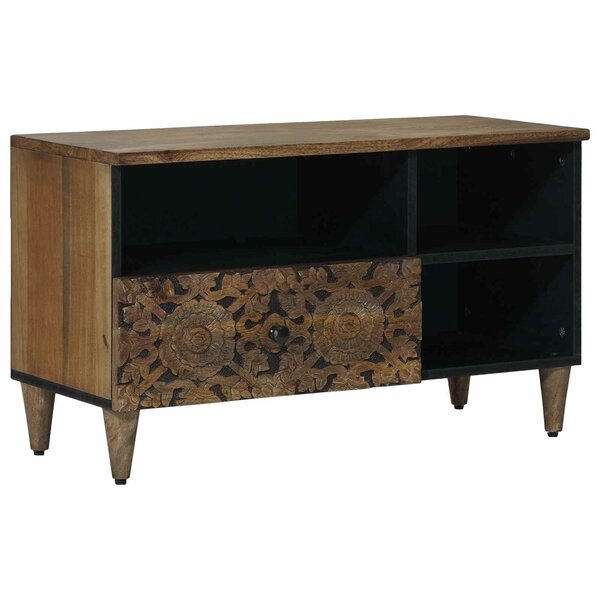 vidaXL Meuble TV Marron 80 x 33 5 x 46 cm Bois de mangue massif