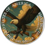 Pièce de monnaie en Argent 1 Dollar g 31.1 (1 oz) Millésime 2025 ARMED LIBERTY