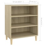 vidaXL Buffet chêne sonoma 57x35x70 cm bois d'ingénierie