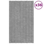 vidaXL Panneaux de toiture 36 Pièces Acier galvanisé Argenté 80x45 cm