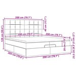 VidaXL Cadre de lit ottoman avec matelas bleu 200x200cm tissu