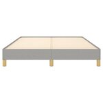 vidaXL Cadre de lit sans matelas gris clair 160x200 cm tissu